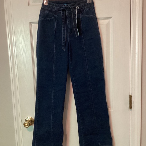 Draper James Belted Wide Leg Denim NWT - Picture 1 of 6